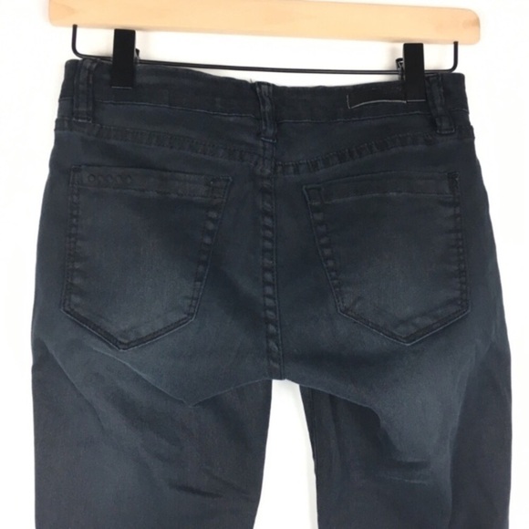 BLANK NYC Skinny Jeans Stretch Coated Distressed Faded Slim Denim Black Wash 26 - Picture 5 of 9